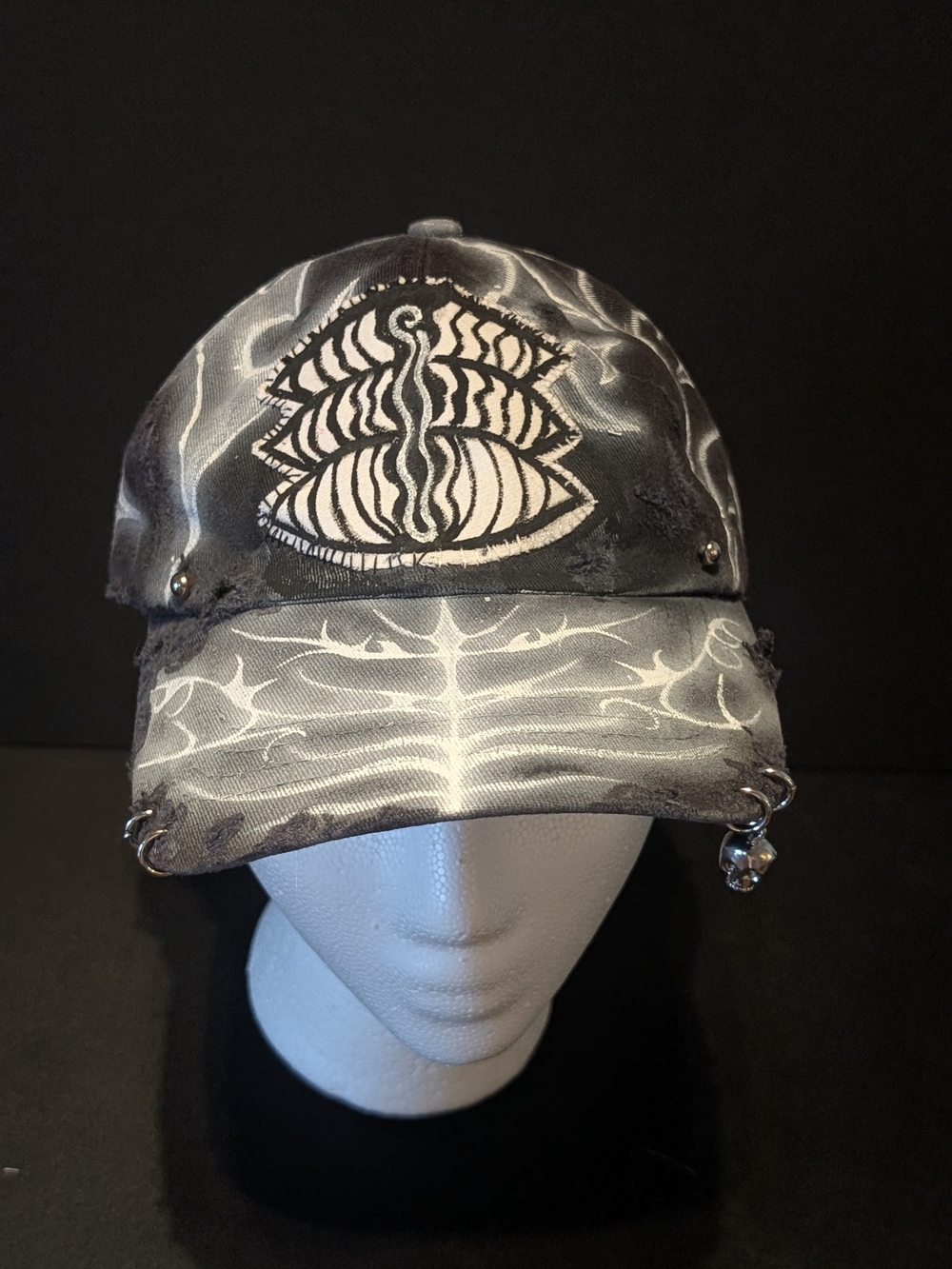 Cyber Eye Upcycled Hat - Picture 2 of 3